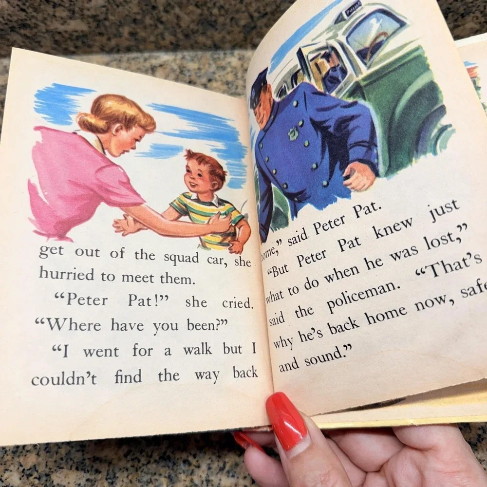 VTG 1948 Peter Pat And The Policeman Stahlmann Rand McNally Hardcover Book